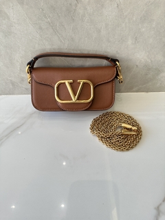 Bolsa VLTN Locò Caramelo Pequena Italiana - comprar online