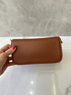 Bolsa VLTN Locò Caramelo Pequena Italiana - loja online
