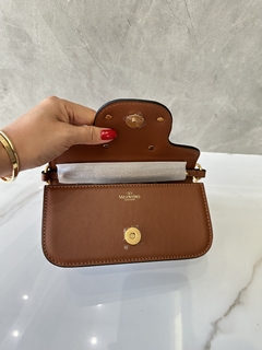 Bolsa VLTN Locò Caramelo Pequena Italiana