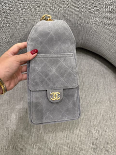 Bolsa Chanel 25 Pequena Cinza Italiana - Bolsas e Grife