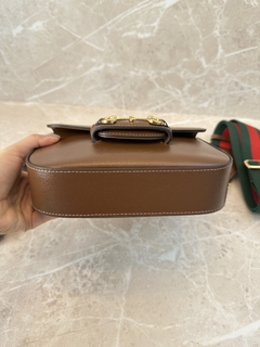 Bolsa Gucci Horsebit 1955 Mini Marrom Italiana - Bolsas e Grife