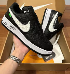 Tênis Louis Vuitton e Nike Preto e Branco Masculino Italiana