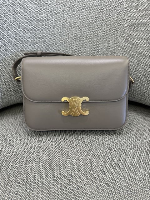 Bolsa Celine Triomphe Classique Cinza Italiana