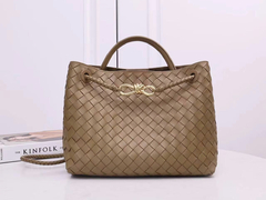 Bolsa Bottega Veneta Andiamo Caramelo Média Italiana
