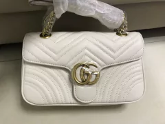 Bolsa Gucci Marmont Pequena Shoulder Branca Off White