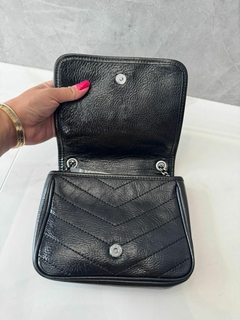 Bolsa YSL Preta com Prata Italiana - comprar online