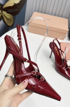 Salto Scarpin Miu Miu Vinho Italiana