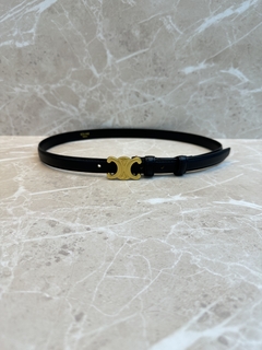 Cinto Celine Triomphe Pequeno Preto Italiana - comprar online