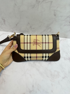 Bolsa Burberry Pequena Marrom Café Italiana - comprar online