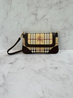 Bolsa Burberry Pequena Marrom Café Italiana