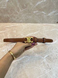 Cinto Celine Triomphe Pequeno Caramelo Italiana