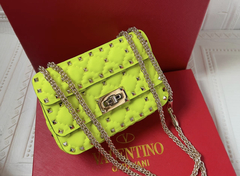 Bolsa VLTN Rockstud Spike Mini Verde Italiana