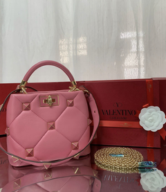 Bolsa VLTN Quilted Roman Rosa Italiana