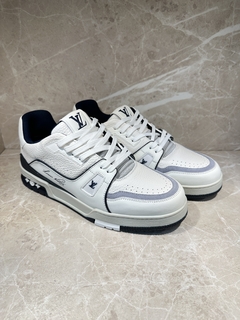 Tênis Louis Vuitton Trainer Branco e Preto Masculino Italiana