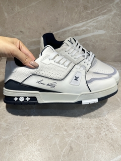 Tênis Louis Vuitton Trainer Branco e Preto Masculino Italiana - comprar online