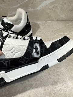Tênis Louis Vuitton Preto e Branco Masculino Italiana - loja online