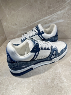 Tênis Louis Vuitton Azul Jeans Masculino Italiana - loja online
