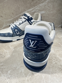 Tênis Louis Vuitton Azul Jeans Masculino Italiana - Bolsas e Grife
