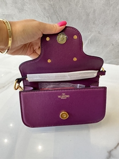 Bolsa VLTN Locò Roxa Pequena Italiana - Bolsas e Grife