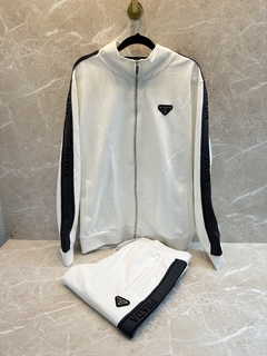 Conjunto Prada Branco e Preto Masculino Italiana