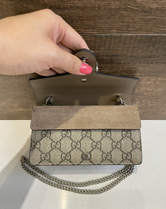 Bolsa Gucci Dionysus Super Mini GG Supreme Bege Italiana na internet