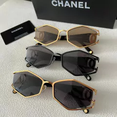 Óculos Chanel Preto com Prata Italiana - comprar online