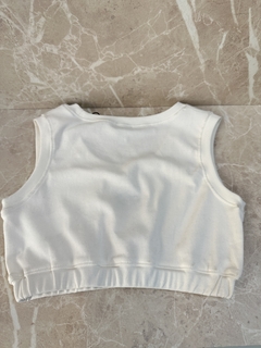 Blusa Cropped Loewe Branca Italiana - Bolsas e Grife