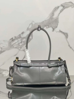 Bolsa Prada Bonnie Média Cinza - Bolsas e Grife