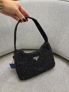 Bolsa Reedition 2000 com Brilho Preta