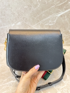 Bolsa Gucci Horsebit 1955 Mini Preta Italiana - loja online