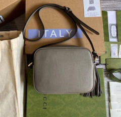 Bolsa Gucci Soho Disco Cinza Italiana