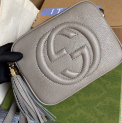 Bolsa Gucci Soho Disco Cinza Italiana - comprar online