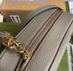 Bolsa Gucci Soho Disco Cinza Italiana - Bolsas e Grife