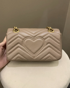 Bolsa Gucci Marmont Mini Shoulder Nude Italiana - comprar online