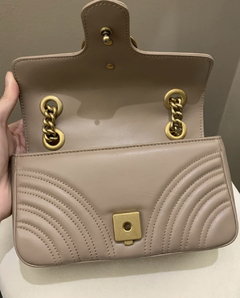 Bolsa Gucci Marmont Mini Shoulder Nude Italiana na internet