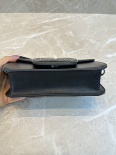 Imagem do Bolsa VLTN Locò Preta Brilhante Pequena Italiana