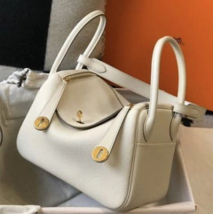 Bolsa Hermès Lindy Off White e Dourado - comprar online