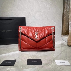 Bolsa YSL Loulou Puffer Grande Vermelha Italiana