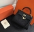 Bolsa Hermes Kelly 25 Togo Preta Dourada Italiana