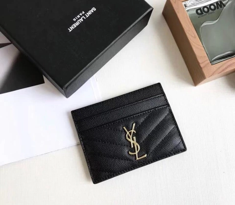 Porta Cartão YSL Preta Italiana