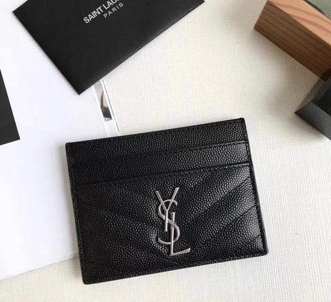Porta Cartão YSL Preta Italiana