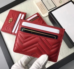 Porta Cartões Gucci Marmont Vermelho italiana - comprar online