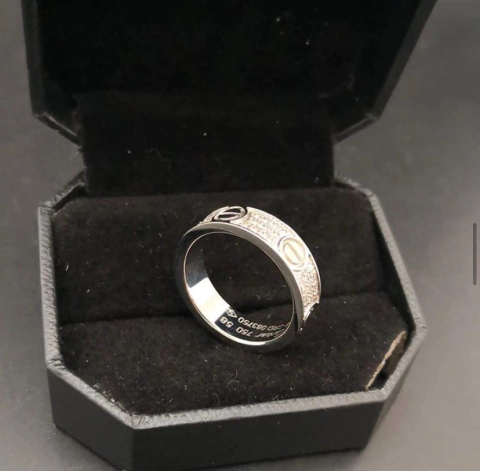 Anel Cartier Love com Brilhantes Prata