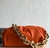 Bolsa Bottega Veneta The Chain Pouch Com Corrente Laranja Italiana