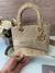 Bolsa Lady Dior D-Lite Média Bordada Bege Italiana - comprar online