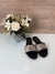 Rasteira Flat Christian Dior Preta Italiana - Bolsas e Grife