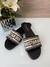 Rasteira Flat Christian Dior Preta Italiana