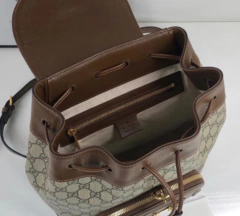 Mochila Gucci Horsebit 1955 GG Supreme Marrom Italiana - loja online