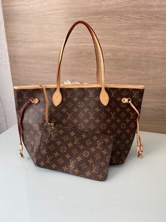 Bolsa Louis Vuitton Neverfull Monogram Interior Vermelho MM Italiana na internet