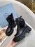 Bota Monolith Couro e Nylon Preta Italiana - Bolsas e Grife